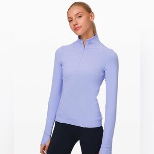 Lululemon Outrun The Elements Half Zip In Lavender Dusk
